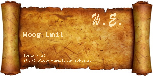 Woog Emil névjegykártya