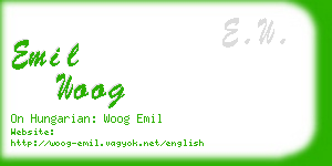 emil woog business card